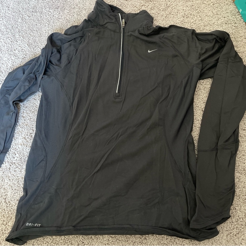 Nike pullover womens Size M 1/2 zip Grey 352148-080 running